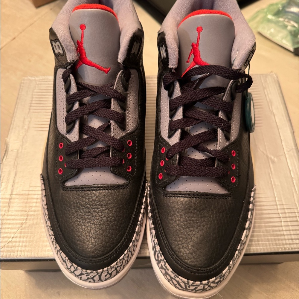 Jordan 3 Retro Black Cement Sneakers - Picture 7 of 10